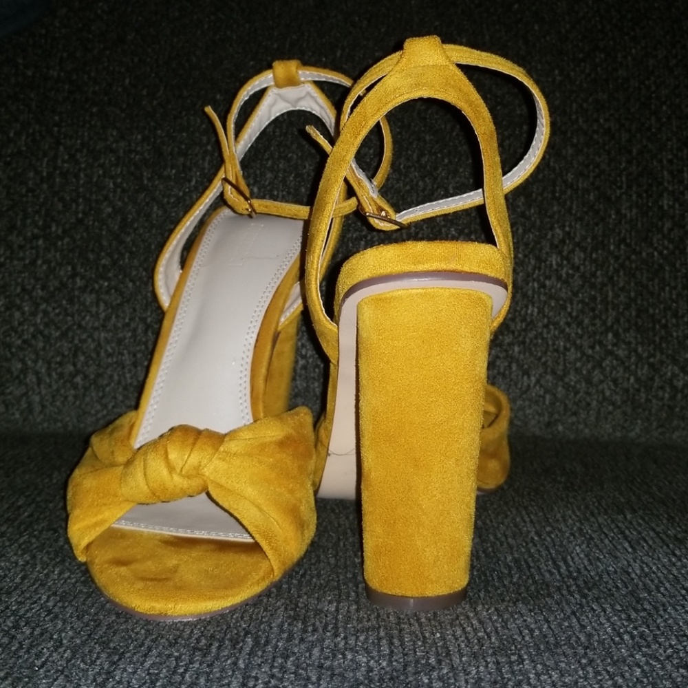 Faux suede sandals